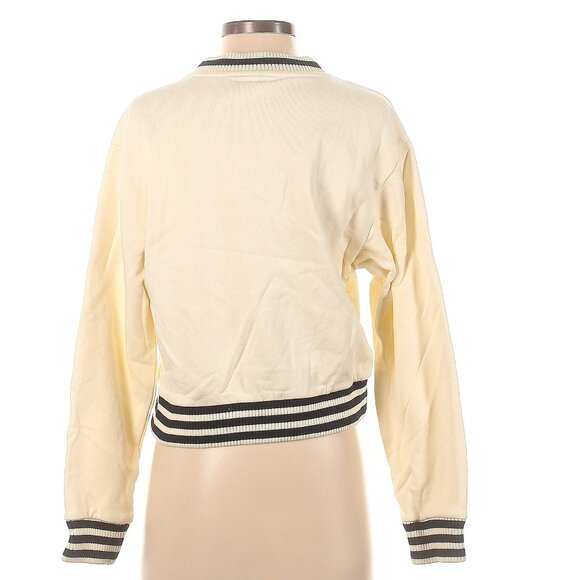 Adidas x Sporty & Rich V Neck Sweatshirt in Cream White Small - Picture 4 of 5